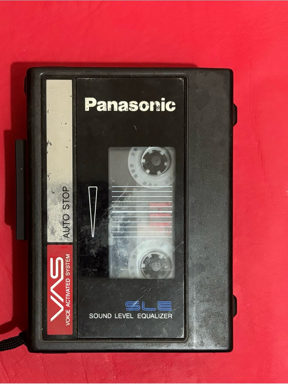 Panasonic Black Portable Cassette Player with Clear Cassette Window